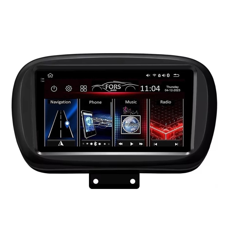 Android head unit FORS.auto FS 4 MAX Qled for Fiat 500X (4+32Gb, 9")  2014-2019