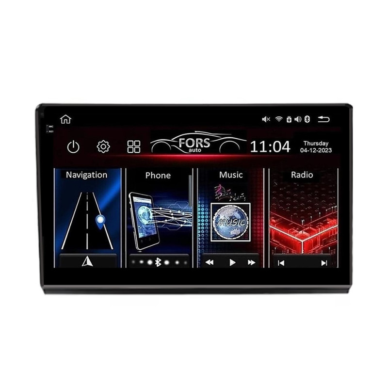 Android head unit FORS.auto FS 4 MAX Qled for Fiat Bravo (4+32Gb, 9") 2007-2014