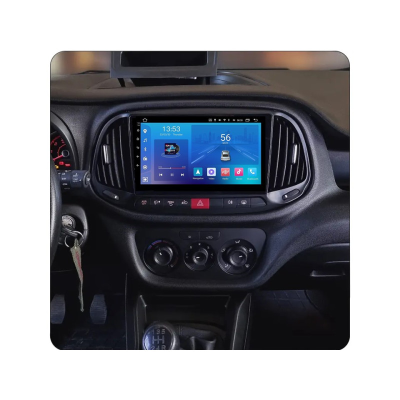 Android head unit FORS.auto FS 1 LITE for Fiat Doblo (1+32Gb, 9") 2015-2019