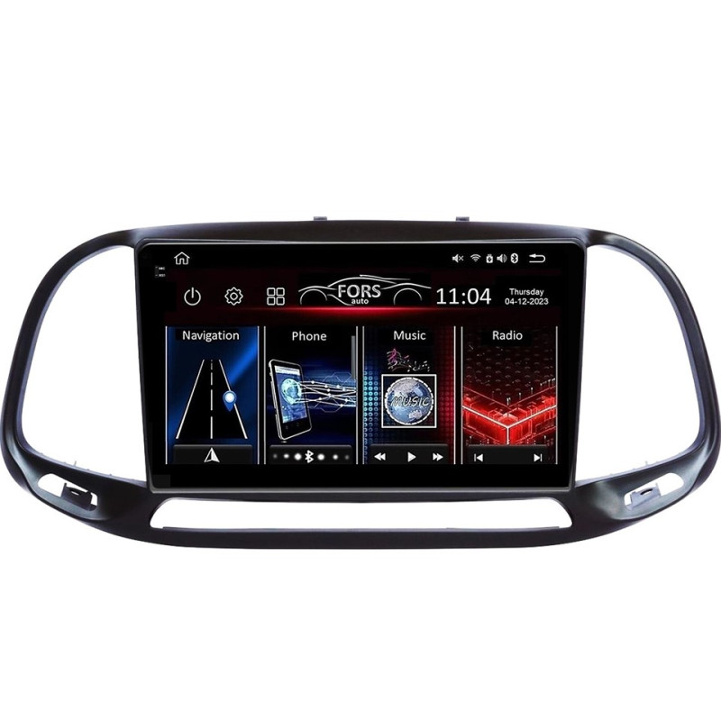 Android head unit FORS.auto FS 2 PRO for Fiat Doblo (2+32Gb, 9") 2015-2019