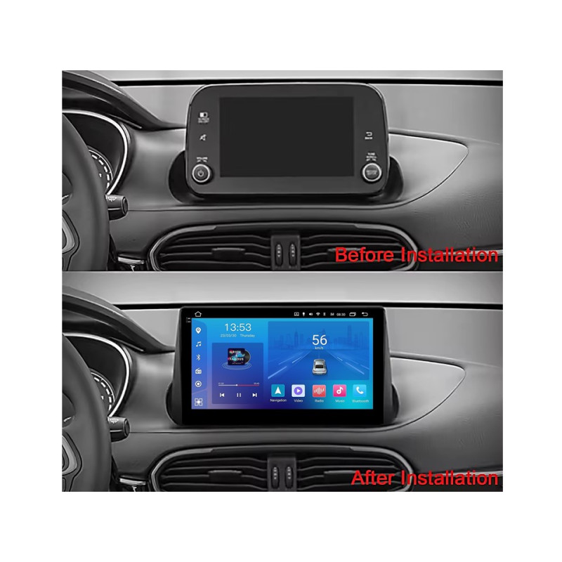 Android head unit FORS.auto FS 2 ULTRA for Fiat Tipo/Egea (2+32Gb, 9") 2016-2020