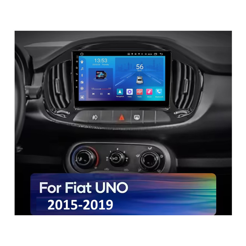 Android head unit FORS.auto FS 1 LITE for Fiat Uno (1+32Gb, 9") 2015-2019