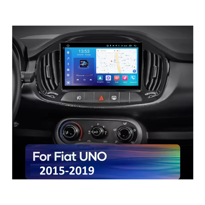 Android head unit FORS.auto FS 4 MAX Qled for Fiat Uno (4+32Gb, 9") 2015-2019