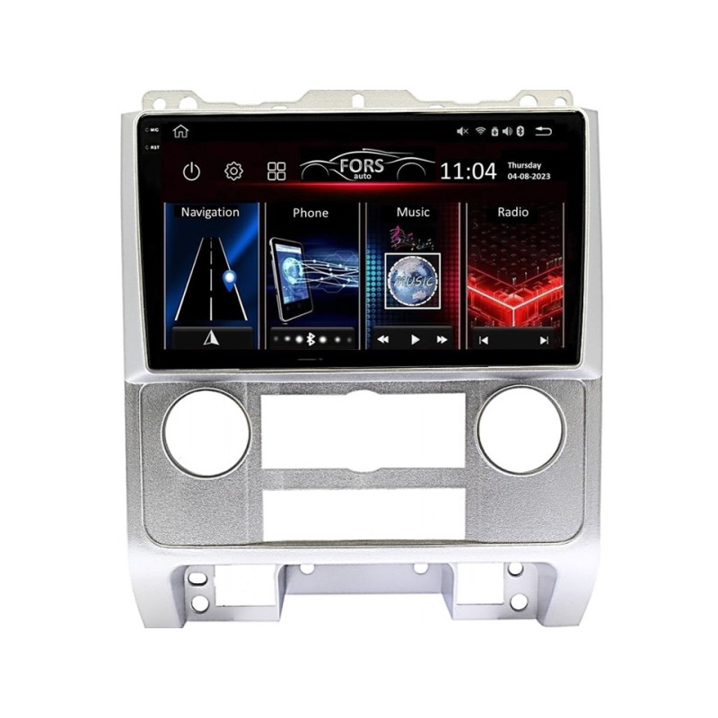 Android head unit FORS.auto FS 6 MAX  for Ford Escape (6+128Gb, 9", silver) 2007-2012