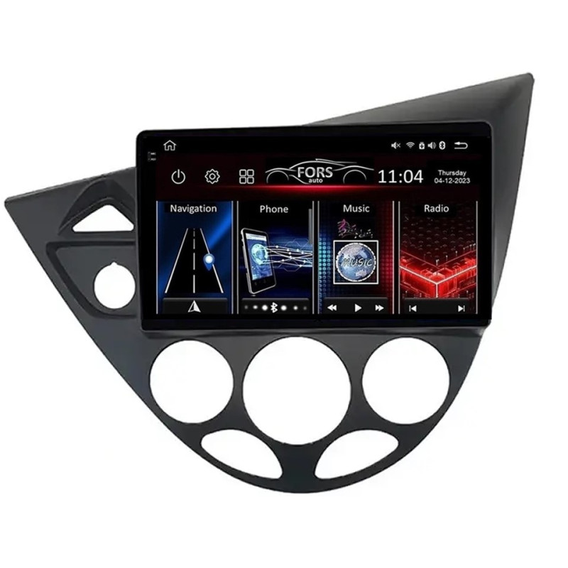 Android head unit FORS.auto FS 4 MAX for Ford Focus (4+32Gb, 9") 1998-2005