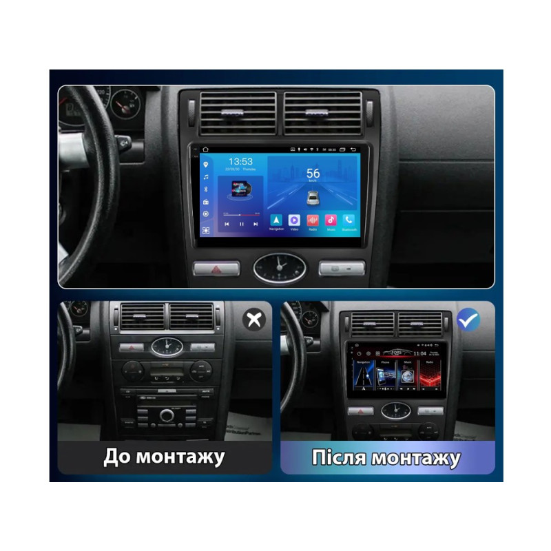Android head unit FORS.auto FS 2 ULTRA for Ford Mondeo (2+32Gb, 9") 2004-2007