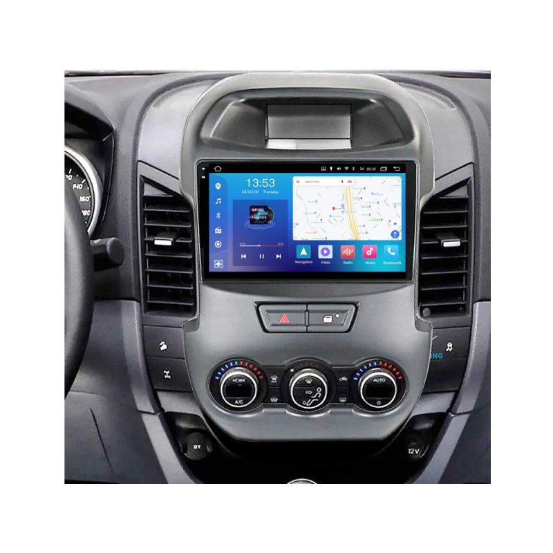 Android head unit FORS.auto FS 6 MAX for Ford Ranger (6+128Gb, 9", silver) 2011-2014