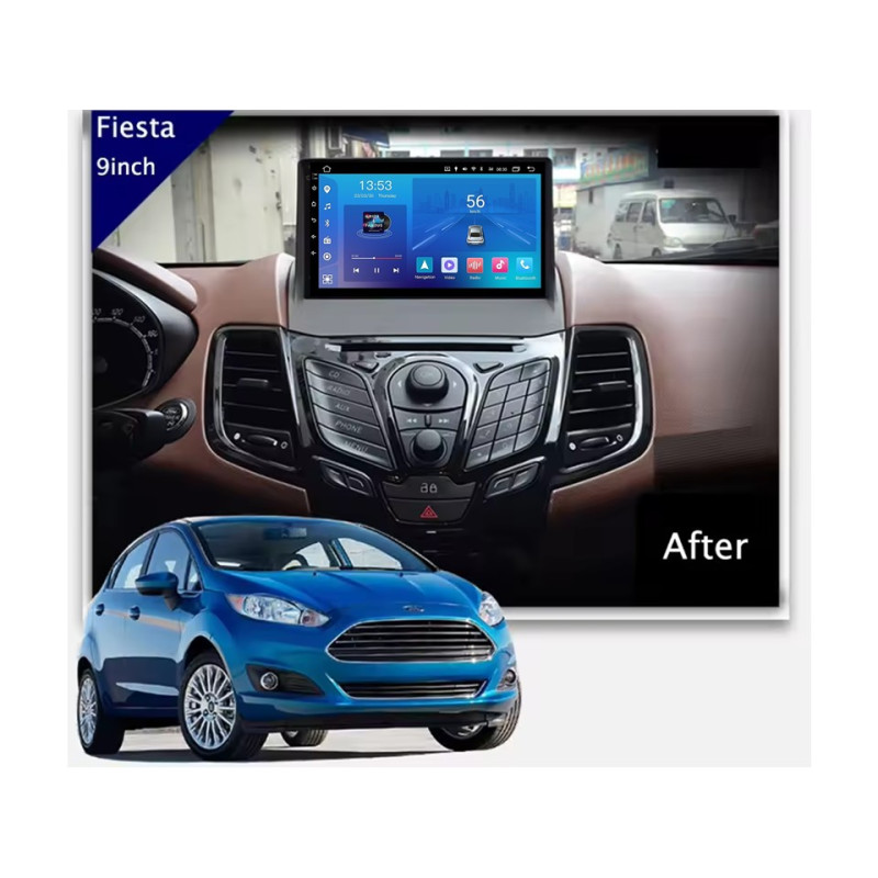 Android head unit FORS.auto FS 1 LITE for Ford Fiesta (1+32Gb, 9") 2009-2014