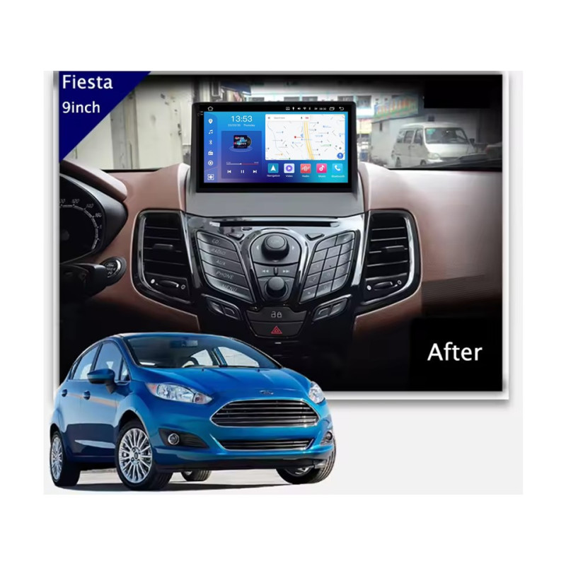 Android head unit FORS.auto FS 4 PRO for Ford Fiesta (4+64Gb, 9") 2009-2014
