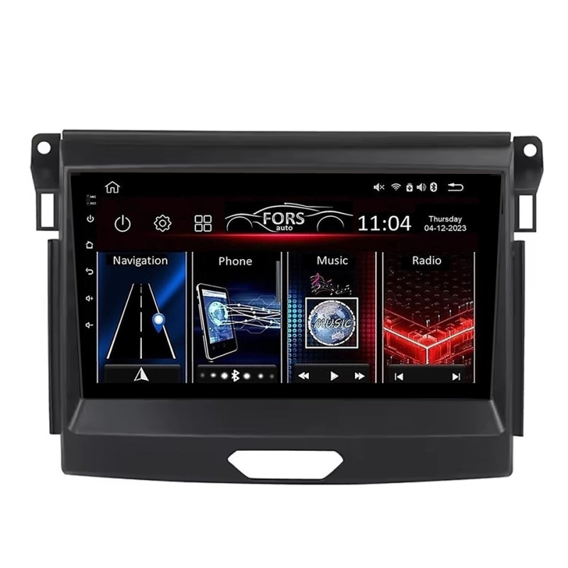 Android head unit FORS.auto FS 1 LITE for Ford Ranger (1+32Gb, 9", Black) 2015-2020