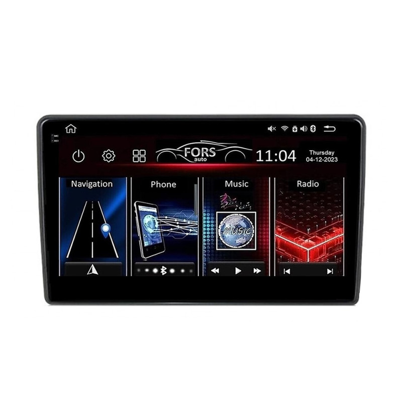 Android head unit FORS.auto FS 4 MAX Qled for Ford Mondeo/C-MAX (4+32Gb, 9") 2007-2010