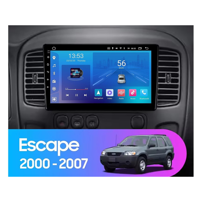 Android head unit FORS.auto FS 1 LITE for Ford Escape (1+32Gb, 9") 2000-2007