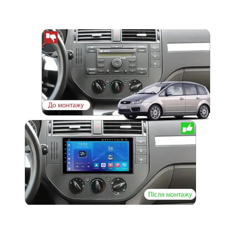 Android head unit FORS.auto FS 1 LITE for Ford Focus (1+32Gb, 9") 2005-2008