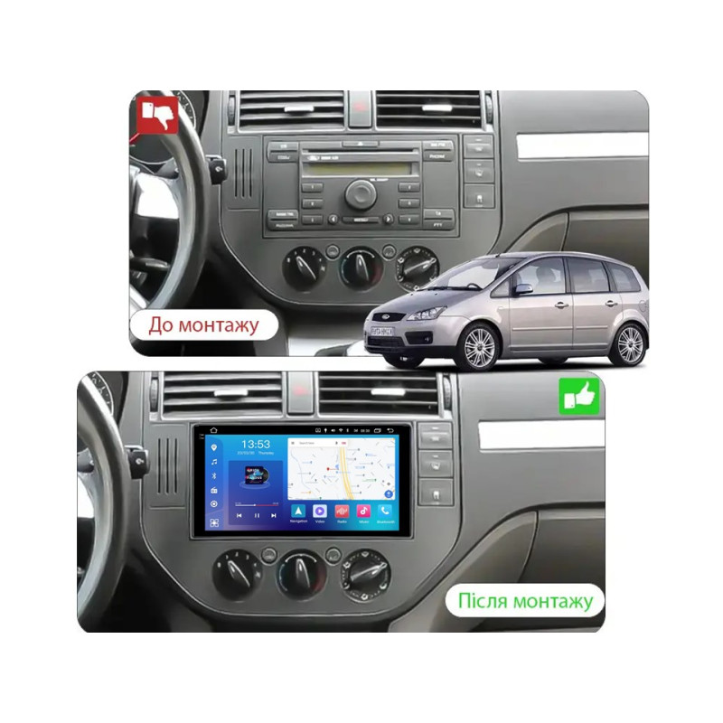 Android head unit FORS.auto FS 4 PRO for Ford Focus (4+64Gb, 9") 2005-2008
