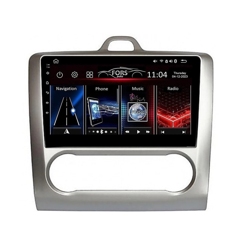 Android head unit FORS.auto FS 1 LITE for Ford Focus (1+32Gb, 9", Auto AC) 2005-2011