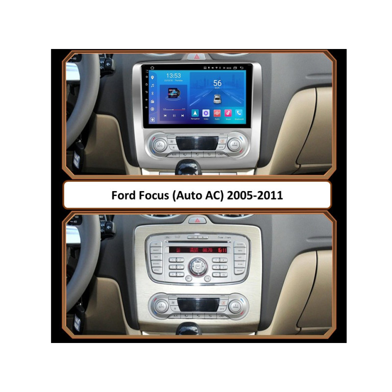 Android head unit FORS.auto FS 1 LITE for Ford Focus (1+32Gb, 9", Auto AC) 2005-2011
