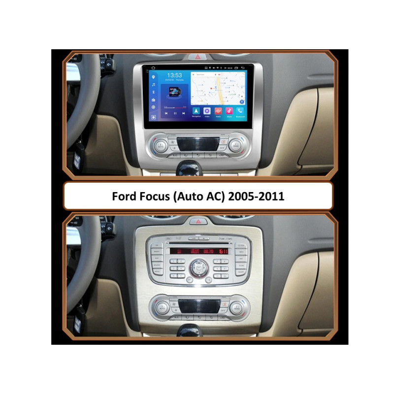 Android head unit FORS.auto FS 6 MAX for Ford Focus (6+128Gb, 9", Auto AC) 2005-2011