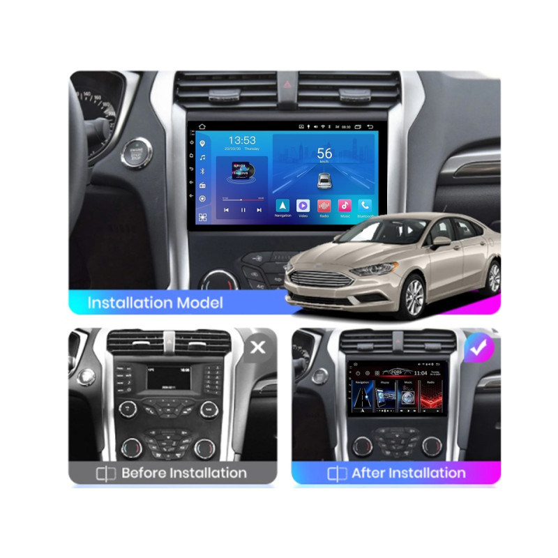 Android head unit FORS.auto FS 1 LITE for Ford Mondeo Fusion (1+32Gb, 9") 2012-2019