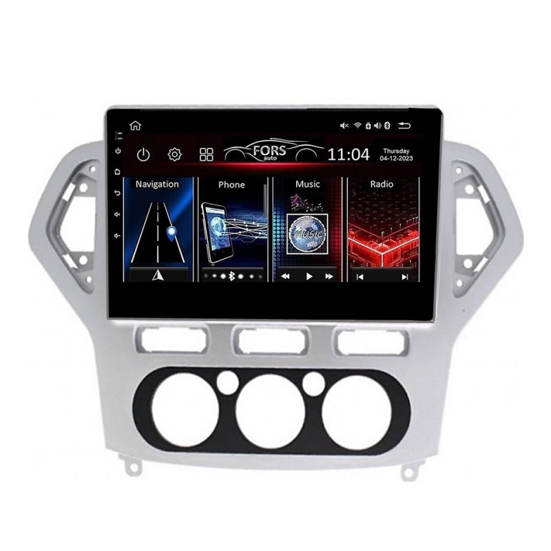Android head unit FORS.auto FS 1 LITE for Ford Mondeo (1+32Gb, 10", silver) 2006-2011