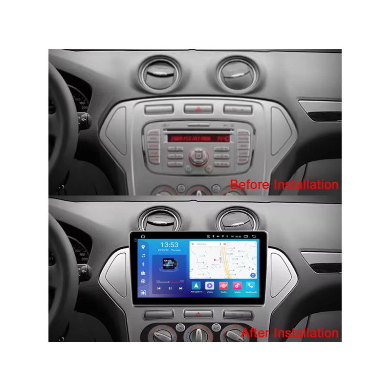 Android head unit FORS.auto FS 4 MAX Qled for Ford Mondeo (4+32Gb, 10", silver) 2006-2011