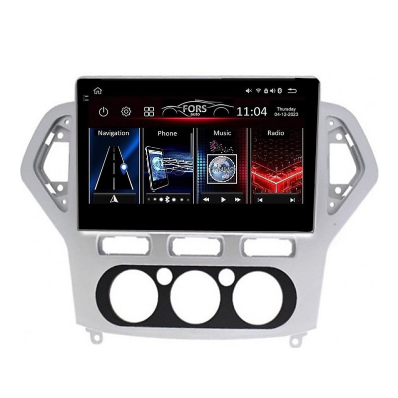 Android head unit FORS.auto FS 2 PRO for Ford Mondeo (2+32Gb, 10", silver) 2006-2011