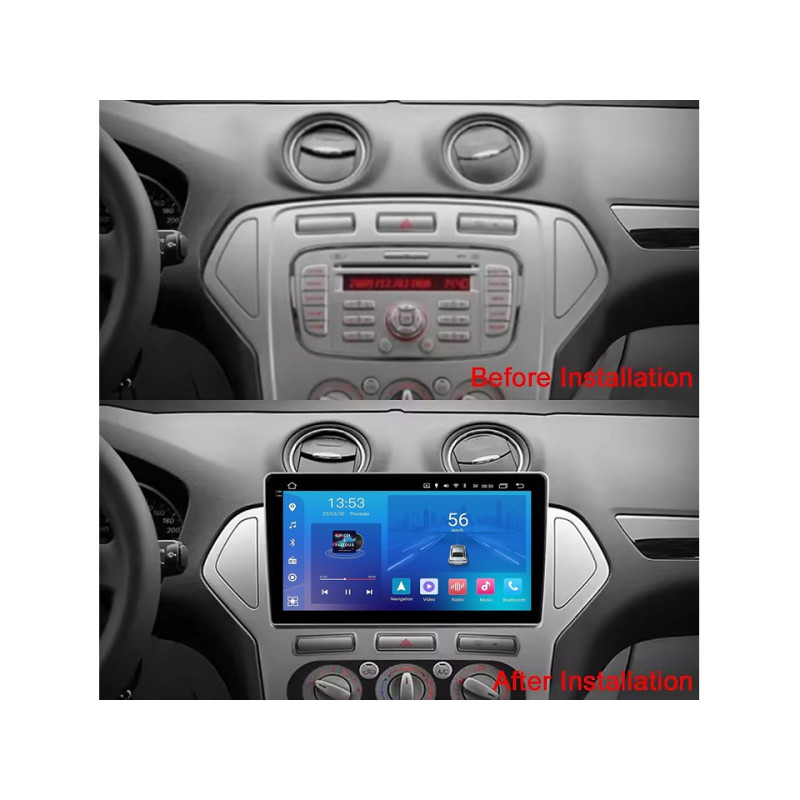 Android head unit FORS.auto FS 2 ULTRA for Ford Mondeo (2+32Gb, 10", silver) 2006-2011