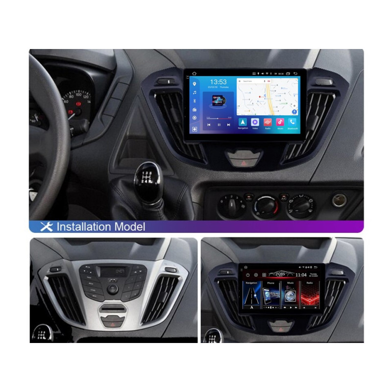 Android head unit FORS.auto FS 4 MAX Qled for Ford Transit/Tourneo (4+32Gb, 9") 2016-2020