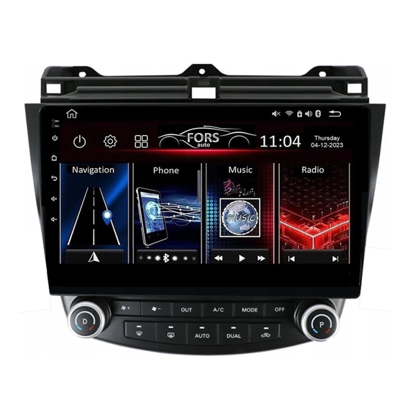 Android head unit FORS.auto FS 1 LITE for Honda Accord 7 (1+32Gb, 10") 2003-2007
