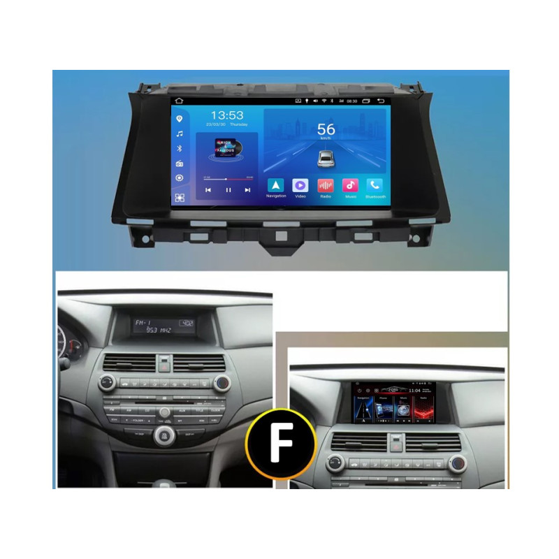 Android head unit FORS.auto FS 2 ULTRA for Honda Accord 8 America (2+32Gb, 9", Low-end) 2008-2013
