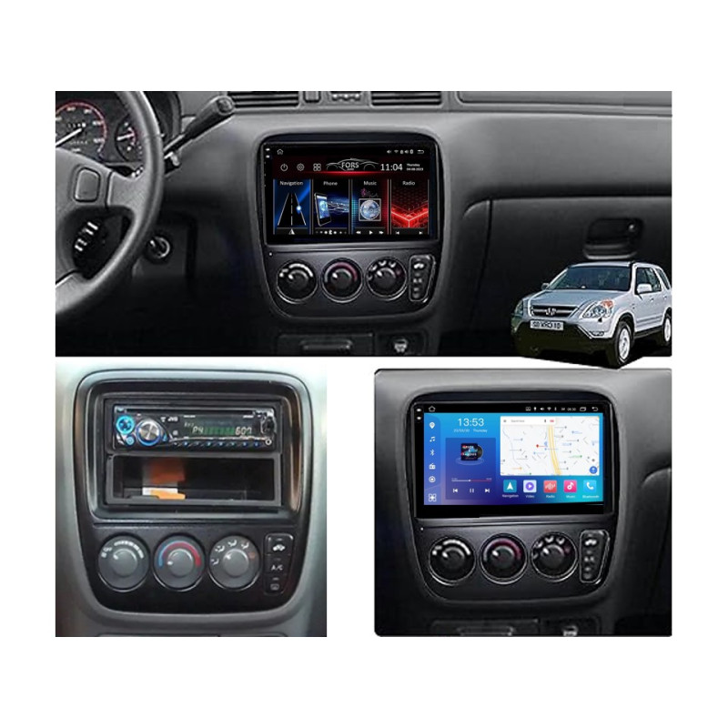 Android head unit FORS.auto FS 2 PRO for Honda CRV (2+32Gb, 9") 1995-2001