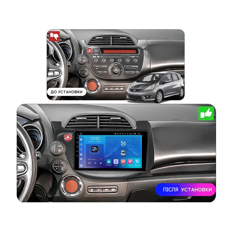 Android head unit FORS.auto FS 1 LITE for Honda Jazz (1+32Gb, 10") 2008-2013