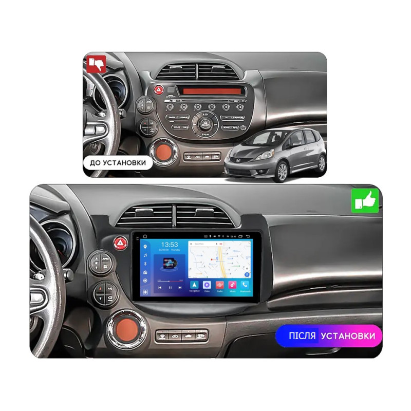 Android head unit FORS.auto FS 6 MAX for Honda Jazz (6+128Gb, 10") 2008-2013