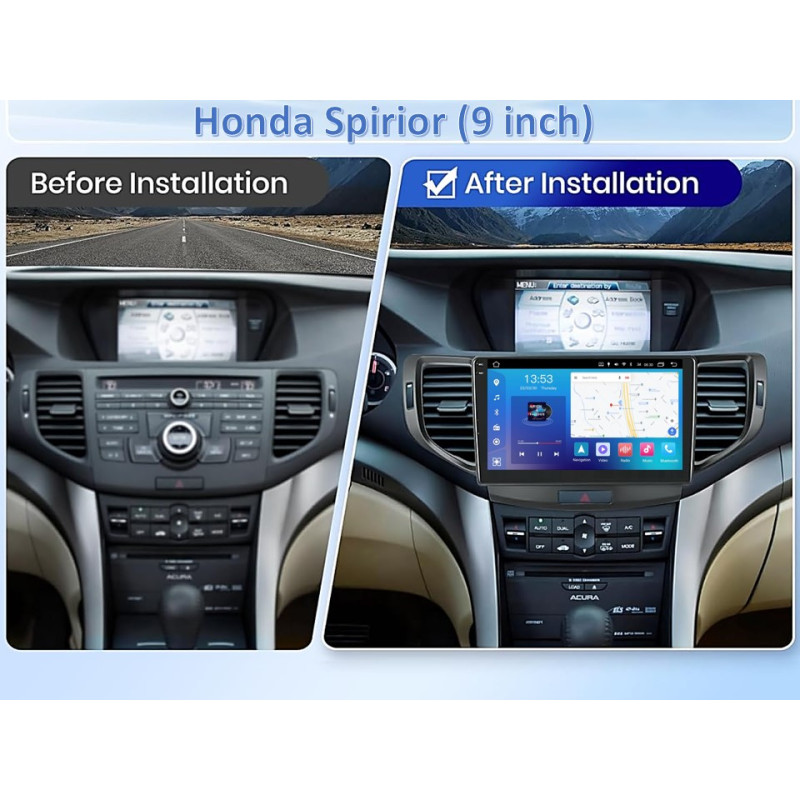 Android head unit FORS.auto FS 6 MAX for Honda Accord 8 Europe (6+128Gb, 9") 2008-2013