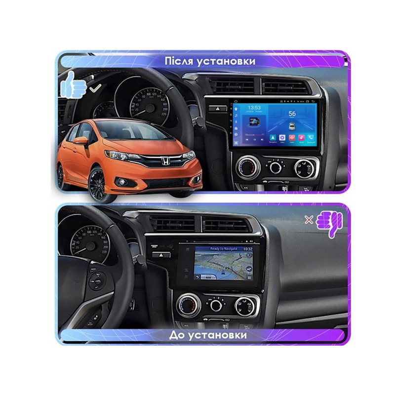 Android head unit FORS.auto FS 1 LITE for Honda Fit (1+32Gb, 10") 2014-2020