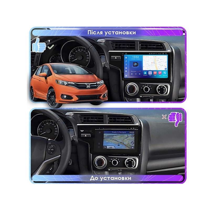 Android head unit FORS.auto FS 4 PRO for Honda Fit (4+64Gb, 10") 2014-2020