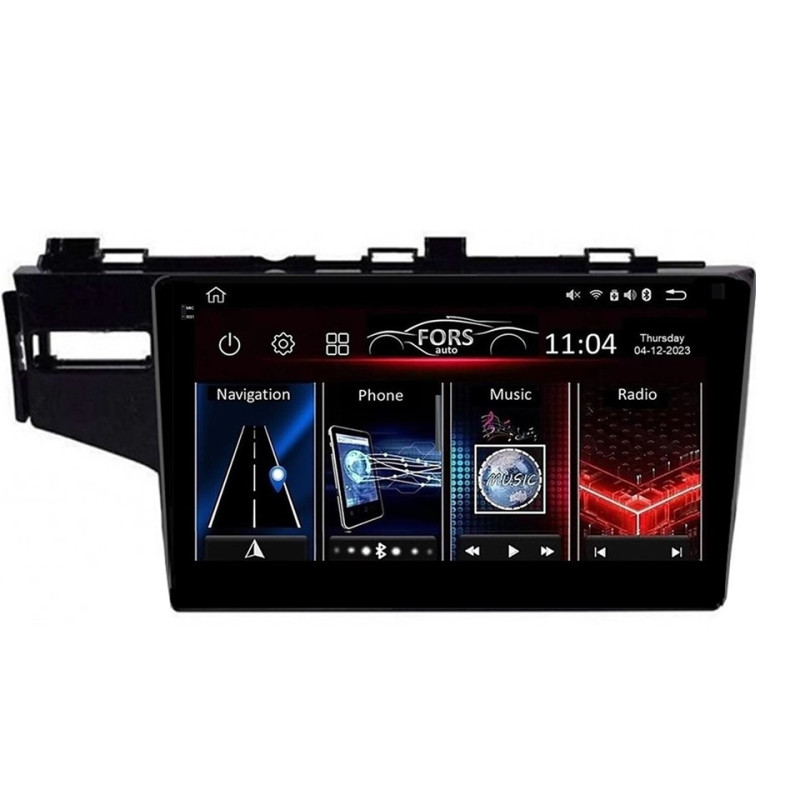 Android head unit FORS.auto FS 4 MAX Qled for Honda Fit (4+32Gb, 10") 2014-2020