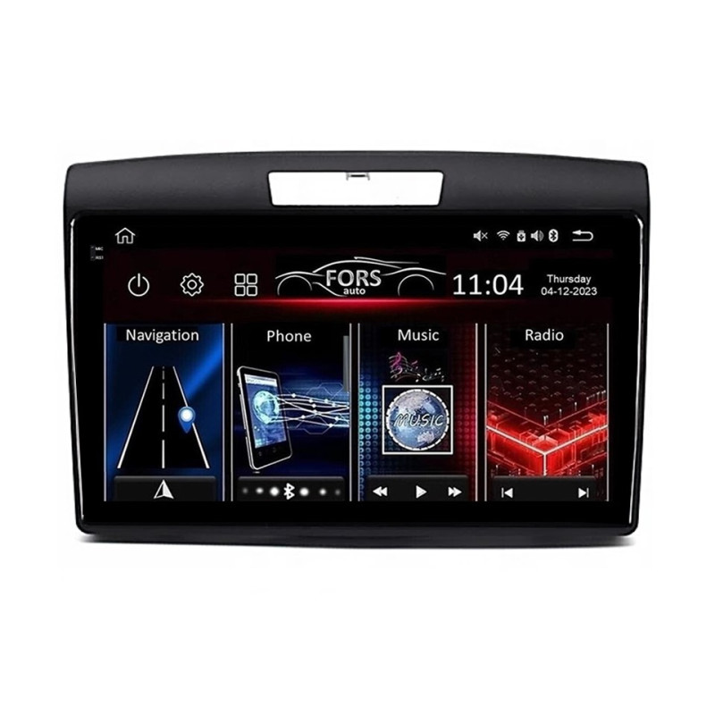Android head unit FORS.auto FS 4 MAX Qled for Honda CRV (4+32Gb, 9") 2012-2017