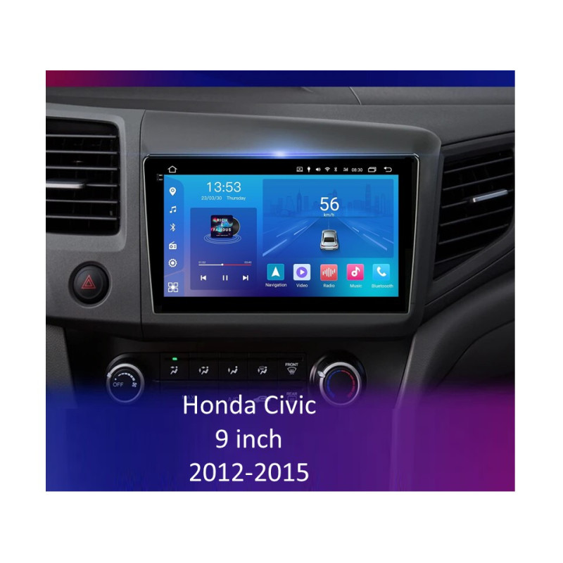 Android head unit FORS.auto FS 2 ULTRA for Honda Civic (2+32Gb, 9") 2012-2015