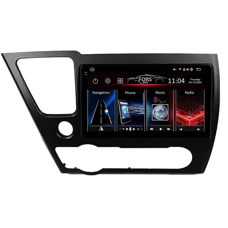 Android head unit FORS.auto FS 2 ULTRA for Honda Civic (2+32Gb, 9") 2013-2016