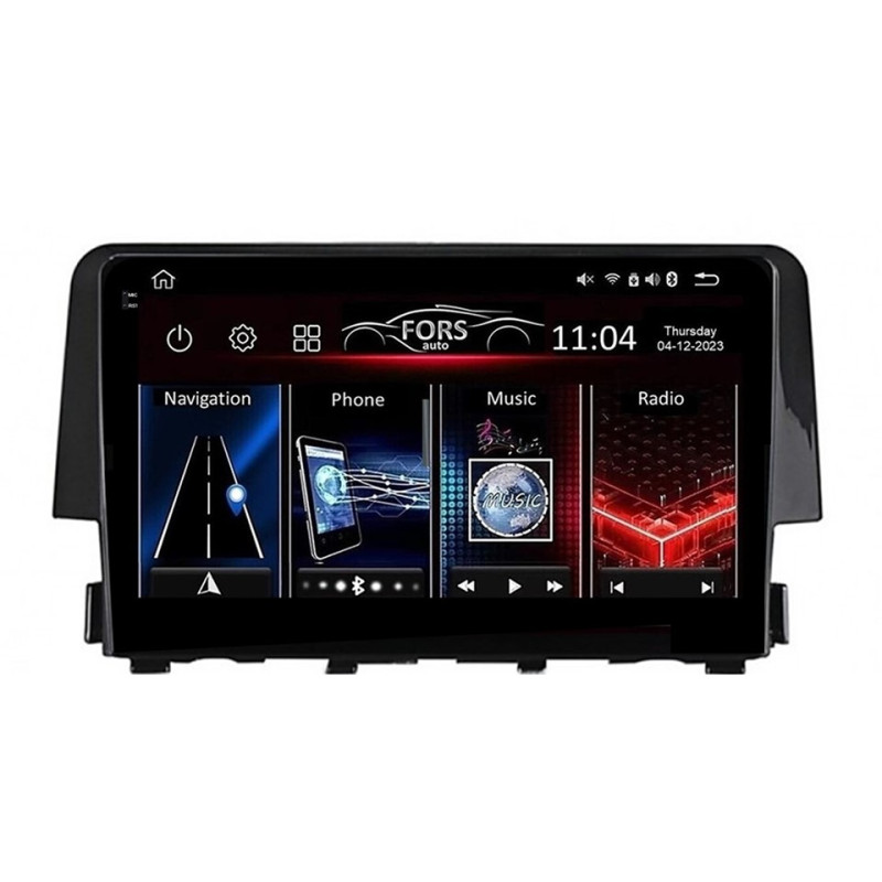 Android head unit FORS.auto FS 4 MAX for Honda Civic (4+32Gb, 9") 2015-2020
