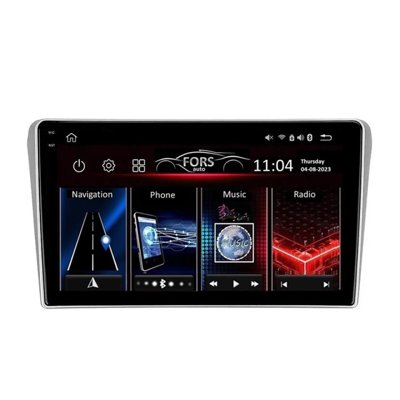 Android head unit FORS.auto FS 4 MAX for Hyundai Getz (4+32Gb, 9") 2002-2011