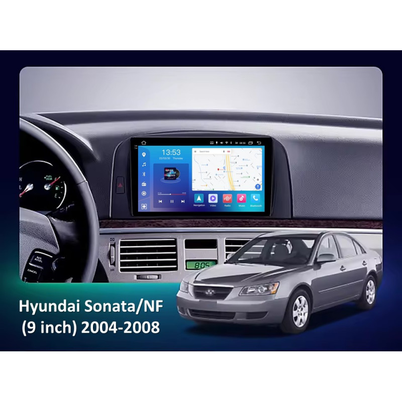 Android head unit FORS.auto FS 6 MAX for Hyundai Sonata/NF (6+128Gb, 9") 2004-2008