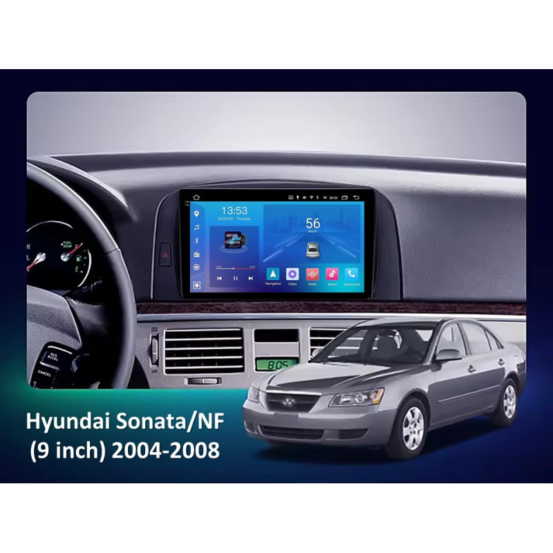 Android head unit FORS.auto FS 2 ULTRA for Hyundai Sonata/NF (2+32Gb, 9") 2004-2008