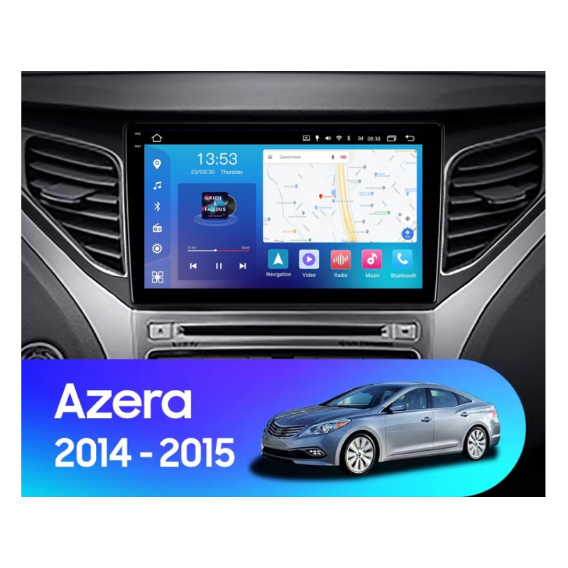 Android head unit FORS.auto FS 6 MAX for Hyundai Azera (6+128Gb, 9") 2014-2015