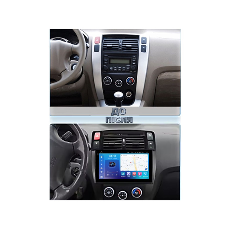 Android head unit FORS.auto FS 6 MAX for Hyundai Tucson (6+128Gb, 10", black) 2006-2014