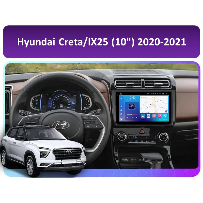 Android head unit FORS.auto FS 2 PRO for Hyundai Creta/IX25 (2+32Gb, 10") 2020-2021
