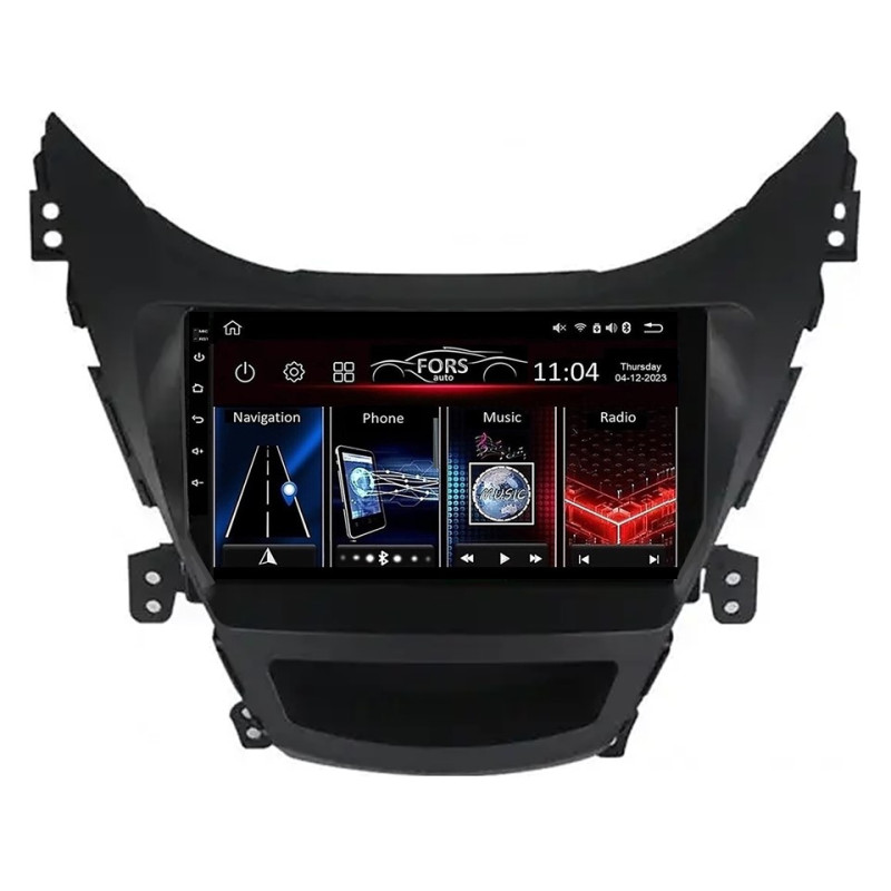 Android head unit FORS.auto FS 1 LITE for Hyundai Elantra (1+32Gb, 9") 2011-2013