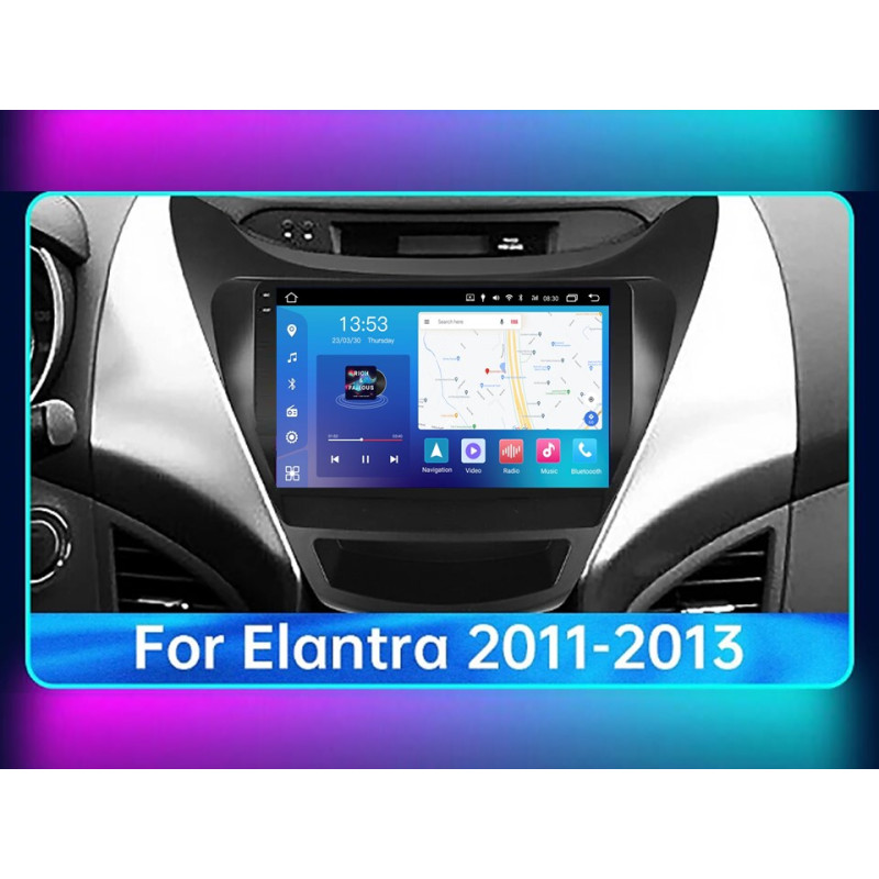 Android head unit FORS.auto FS 2 PRO for Hyundai Elantra (2+32Gb, 9") 2011-2013