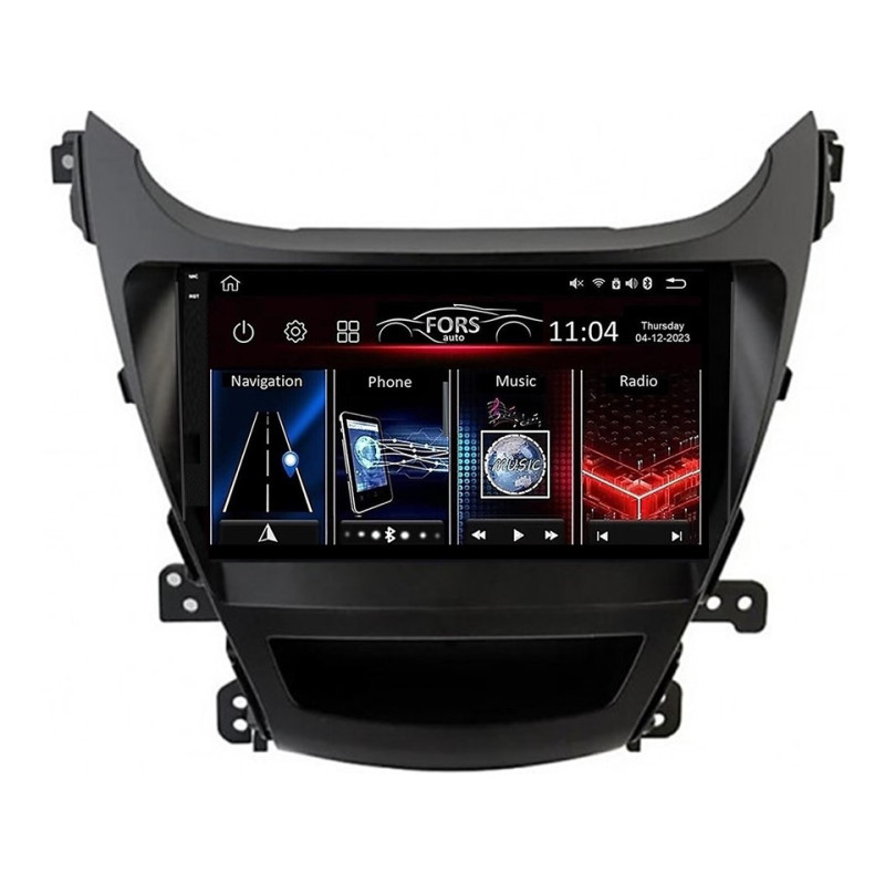 Android head unit FORS.auto FS 6 MAX for Hyundai Elantra (6+128Gb, 9") 2014-2016