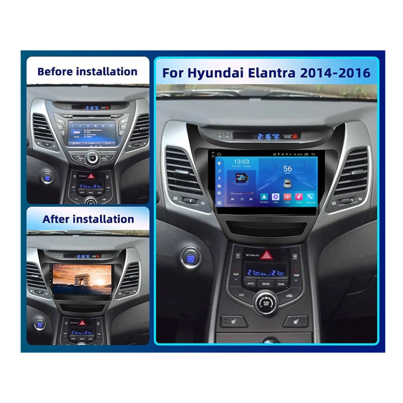 Android head unit FORS.auto FS 2 ULTRA for Hyundai Elantra (2+32Gb, 9") 2014-2016